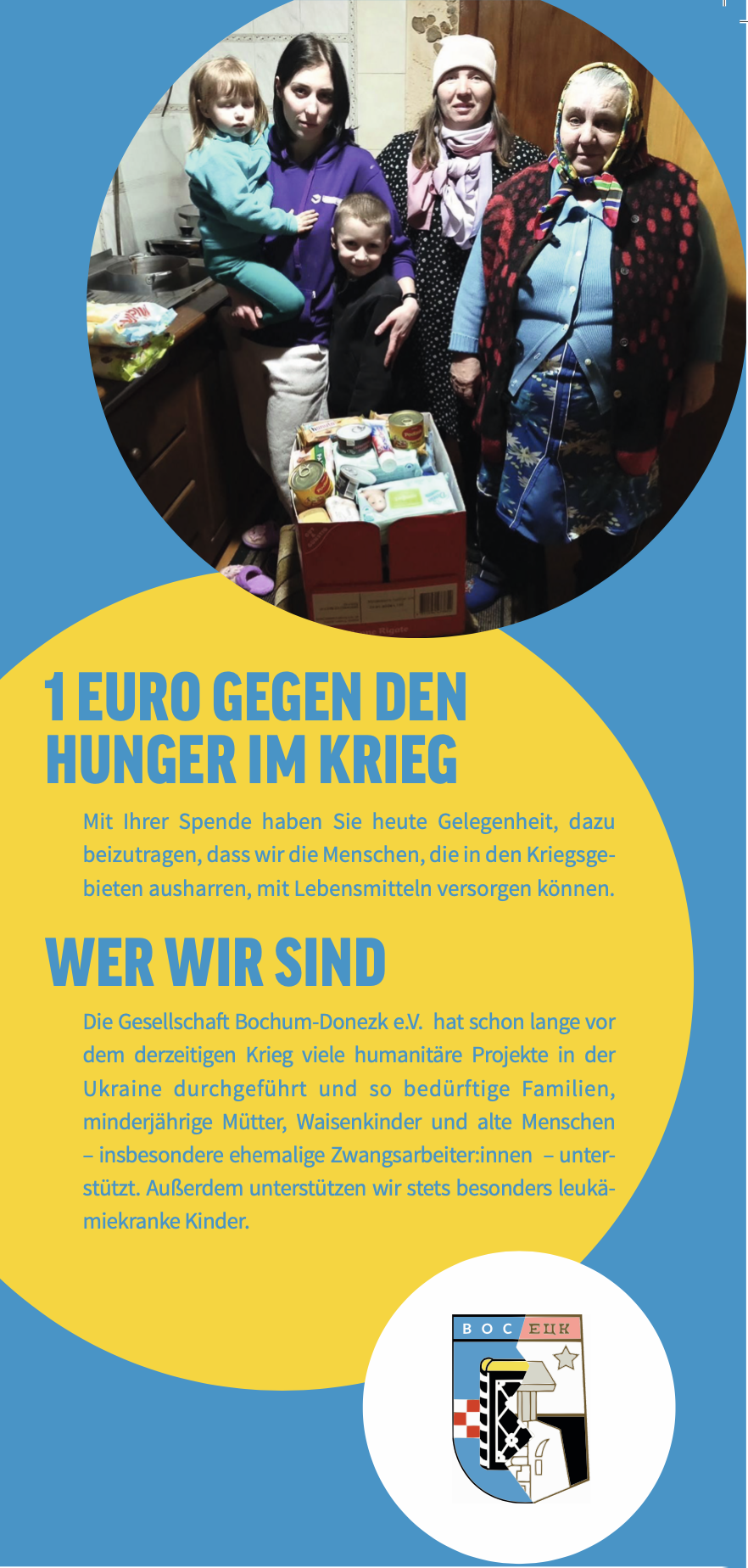 Flyer - 1 Euro gegen den Hunger